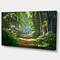Designart - Bright Green Forest in Morning - Landscape Photography Canvas Print
